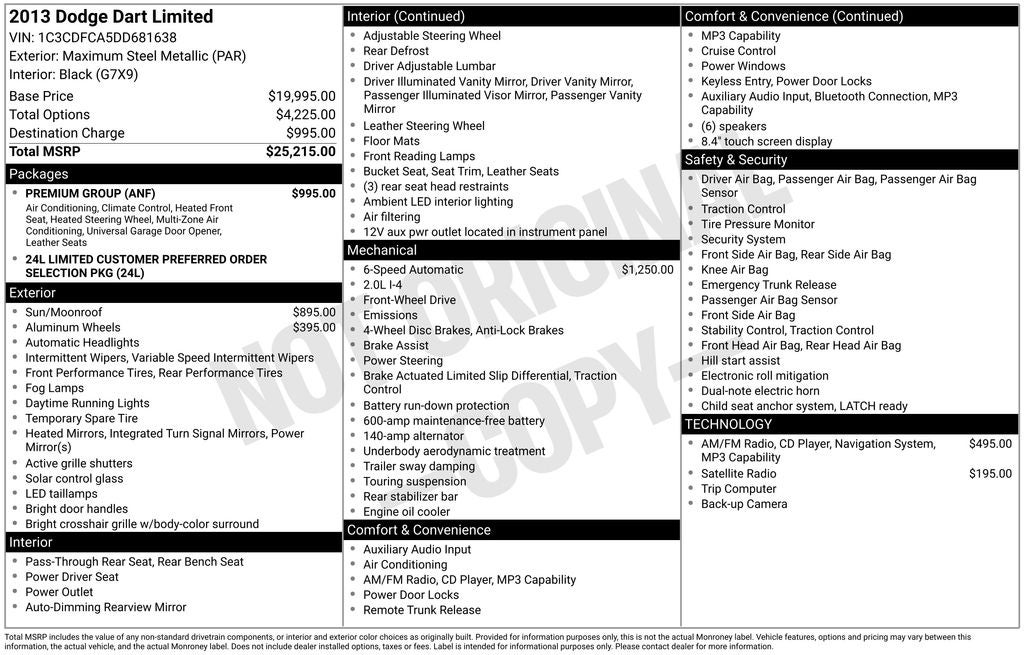 2013 Dodge Dart Limited