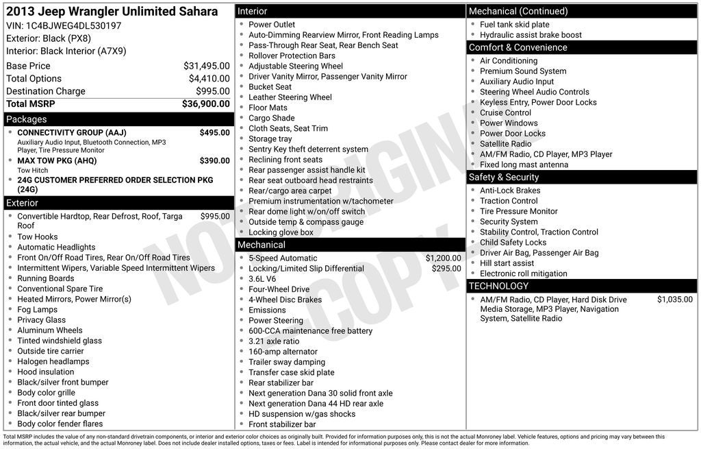 2013 Jeep Wrangler Unlimited Sahara