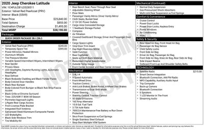 2020 Jeep Cherokee Latitude