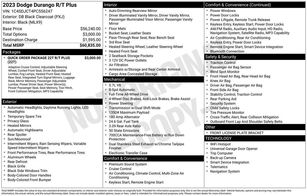 2023 Dodge Durango R/T Plus