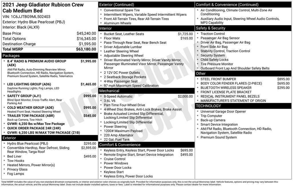 2021 Jeep Gladiator Rubicon