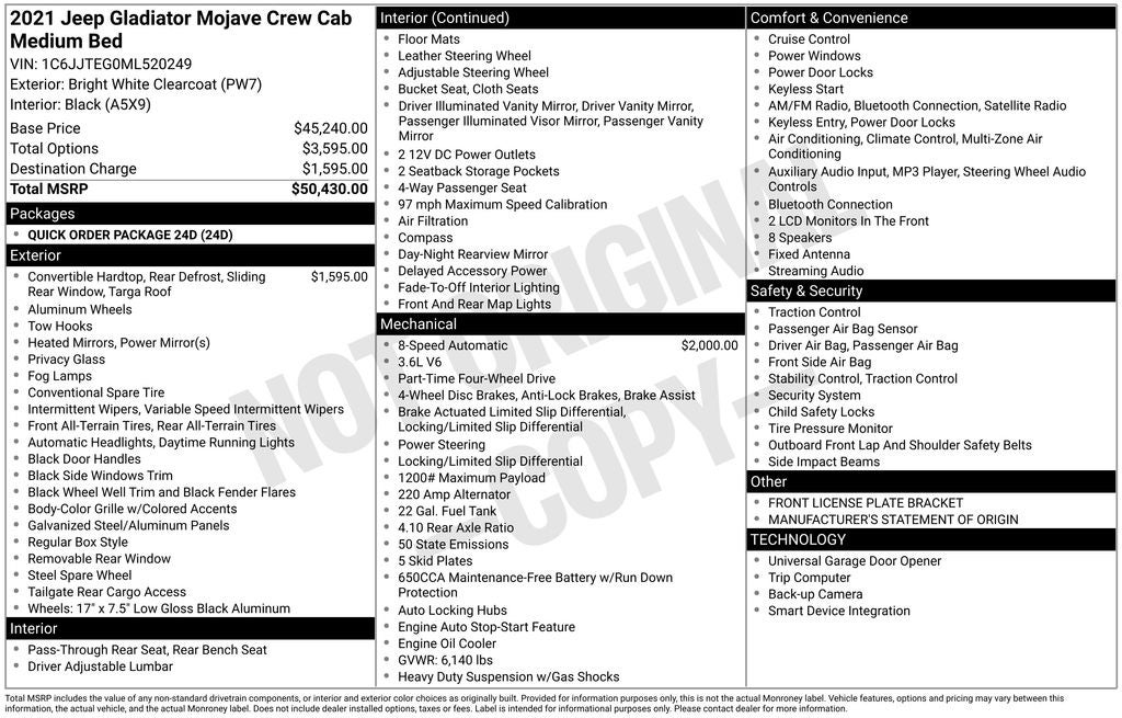 2021 Jeep Gladiator Mojave