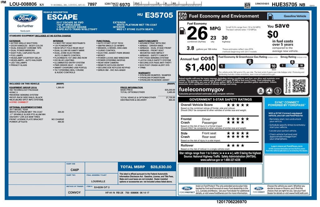 2017 Ford Escape SE