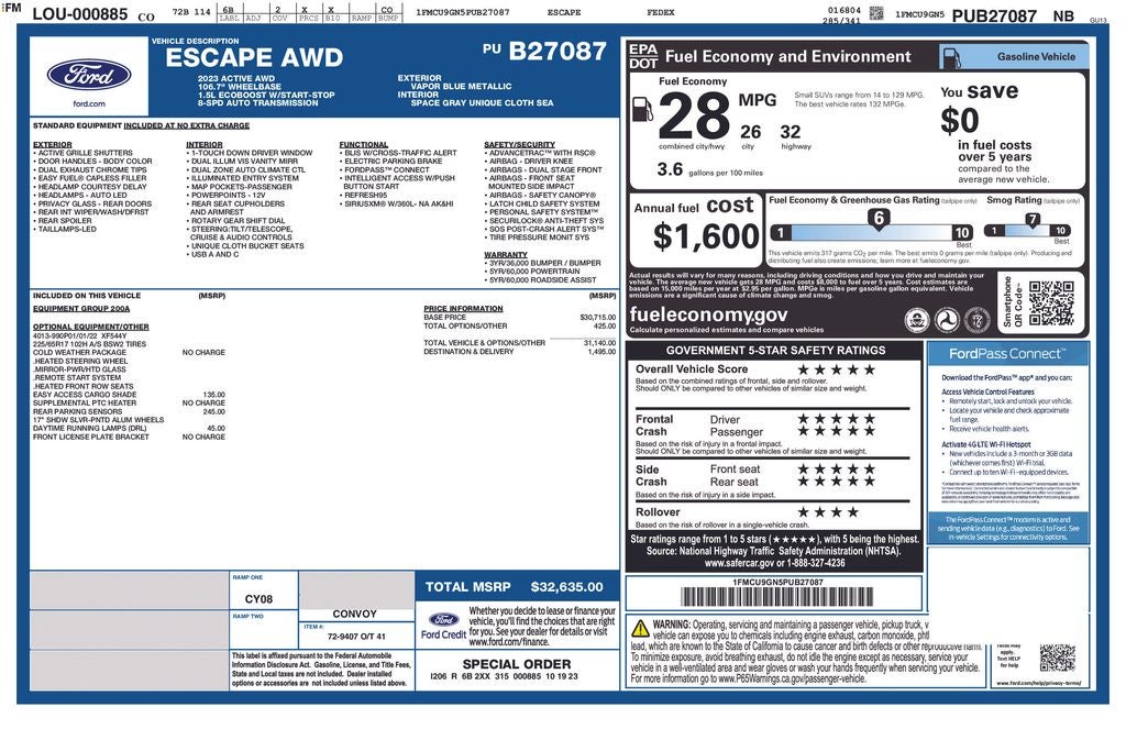 2023 Ford Escape Active