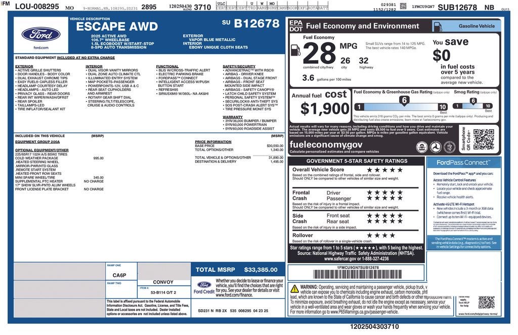 2025 Ford Escape Active