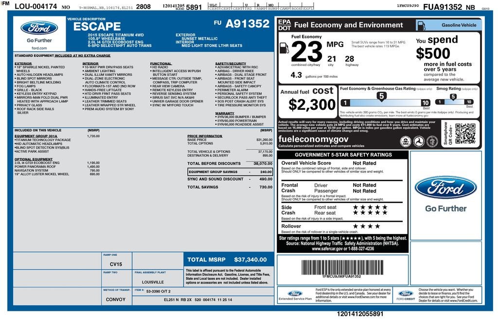 2015 Ford Escape Titanium