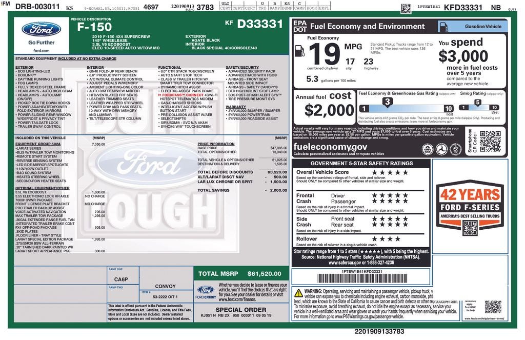 2019 Ford F-150 Lariat