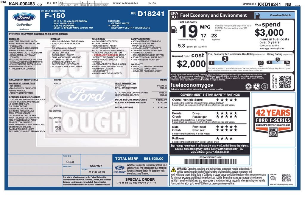 2019 Ford F-150 XLT