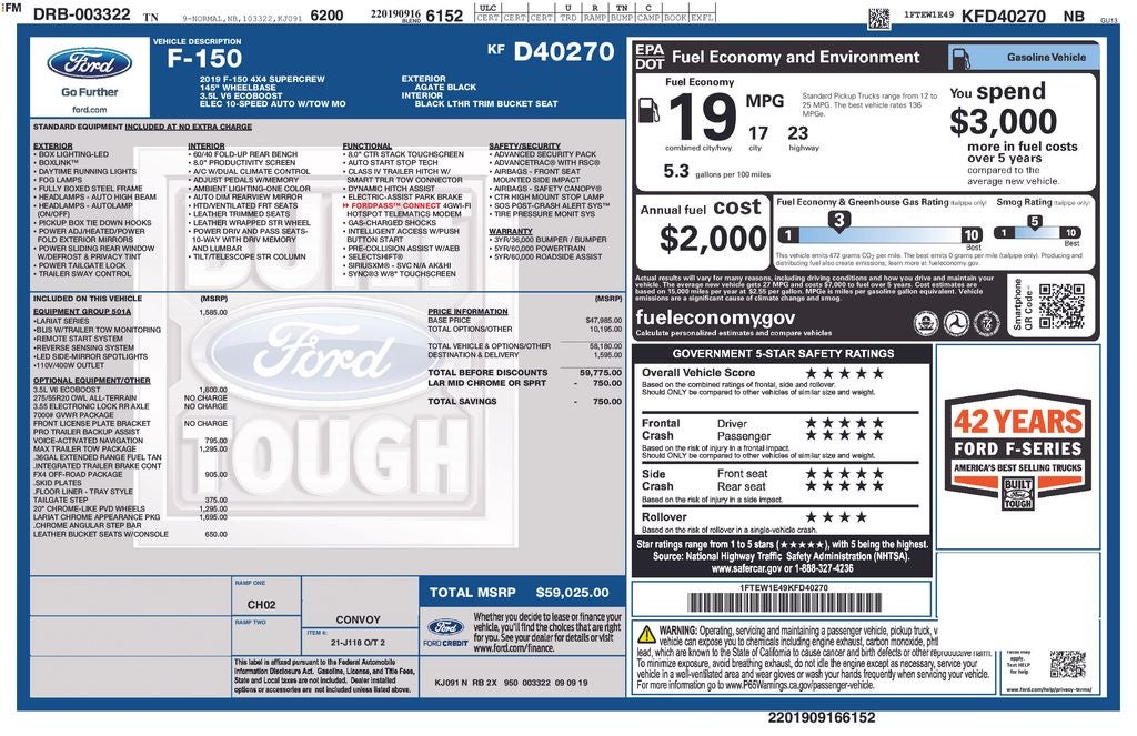 2019 Ford F-150 Lariat