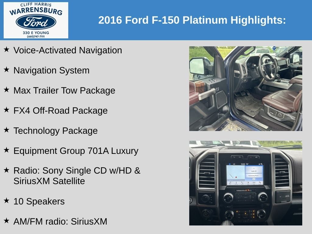 2016 Ford F-150 Platinum