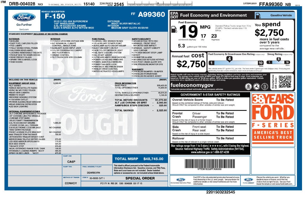 2015 Ford F-150 XLT