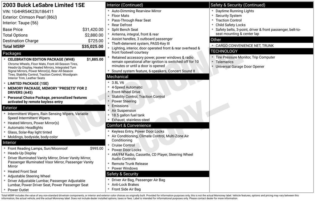 2003 Buick LeSabre Limited