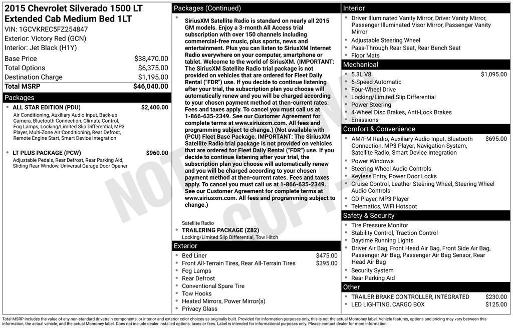 2015 Chevrolet Silverado 1500 LT LT1