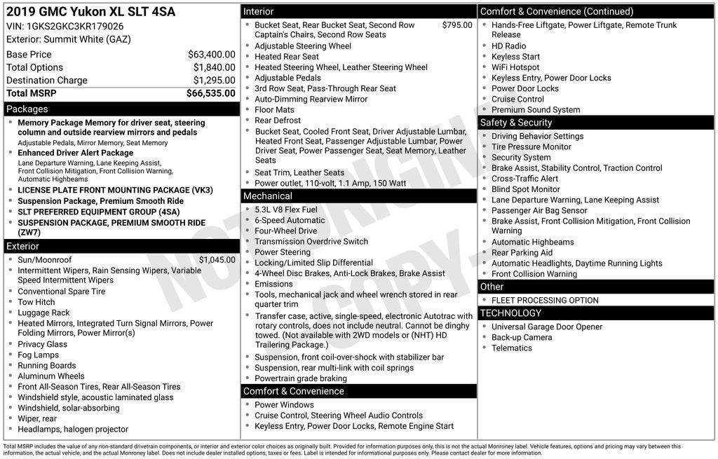 2019 GMC Yukon XL SLT