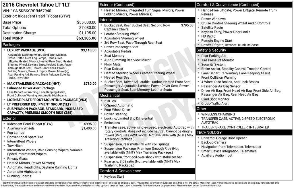 2016 Chevrolet Tahoe LT