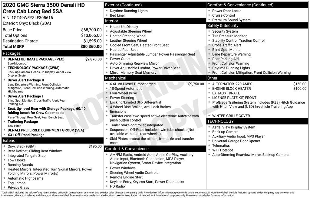 2020 GMC Sierra 3500HD Denali