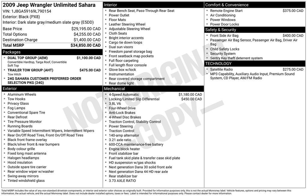 2009 Jeep Wrangler Unlimited Sahara