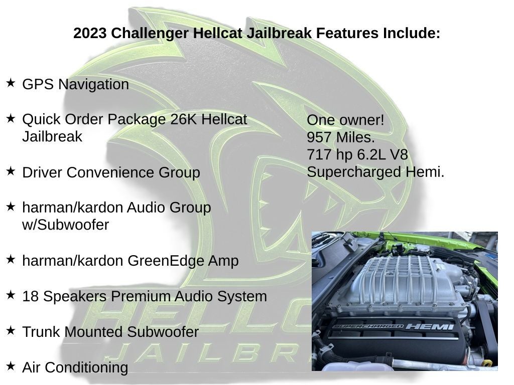 2023 Dodge Challenger SRT Hellcat Jailbreak