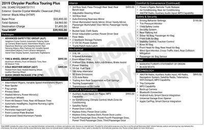 2019 Chrysler Pacifica Touring Plus