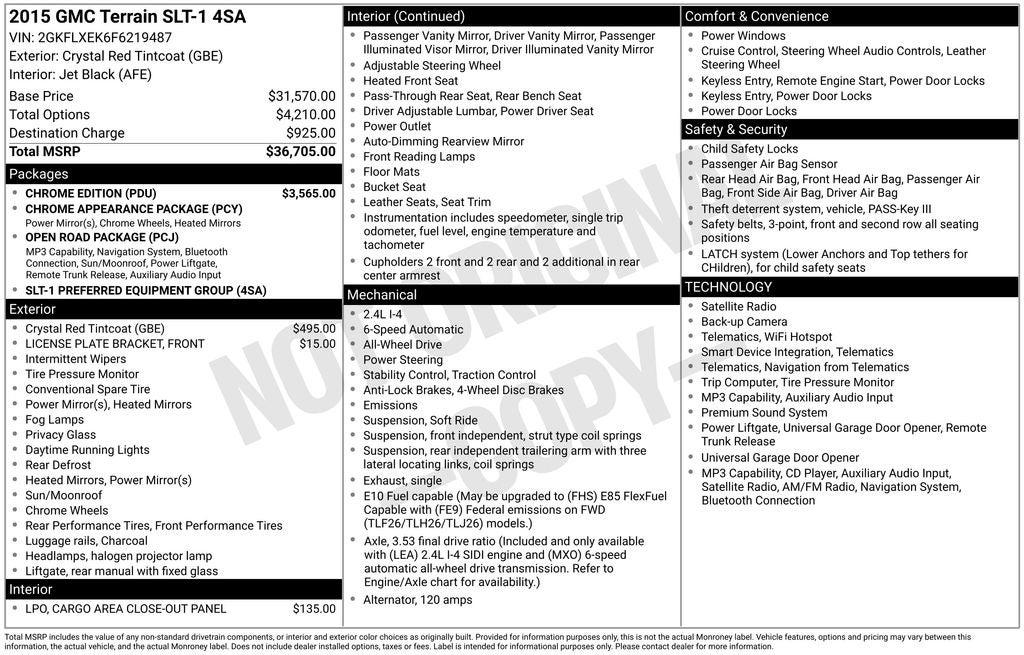 2015 GMC Terrain SLT-1