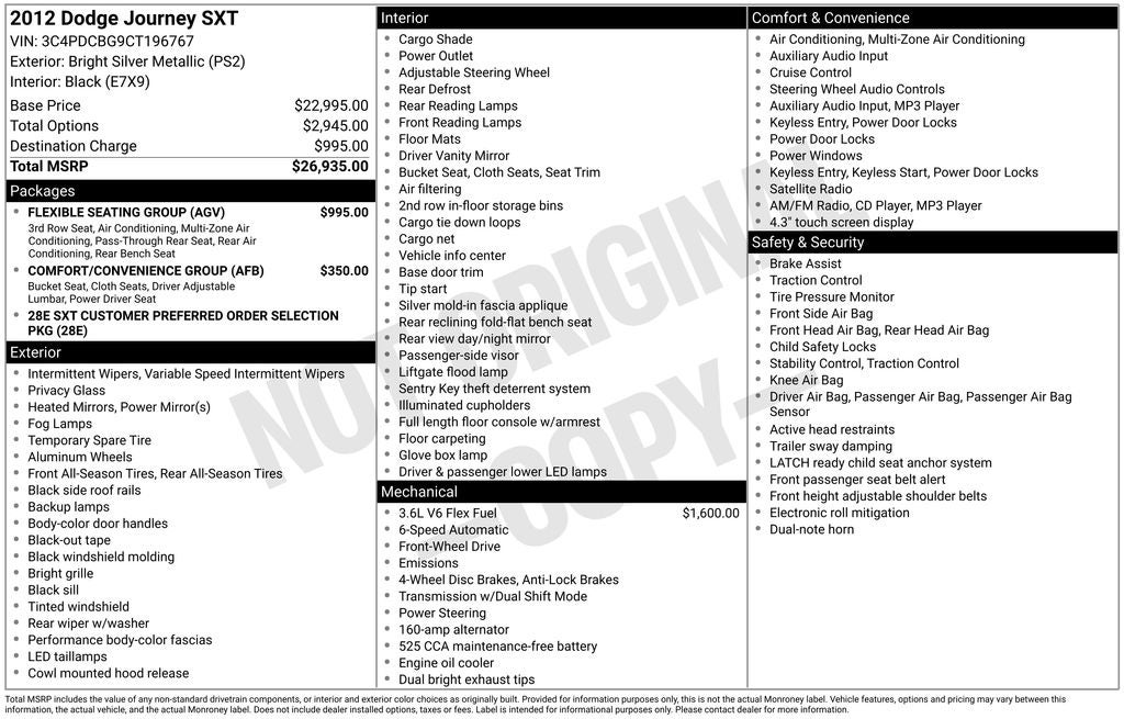 2012 Dodge Journey SXT