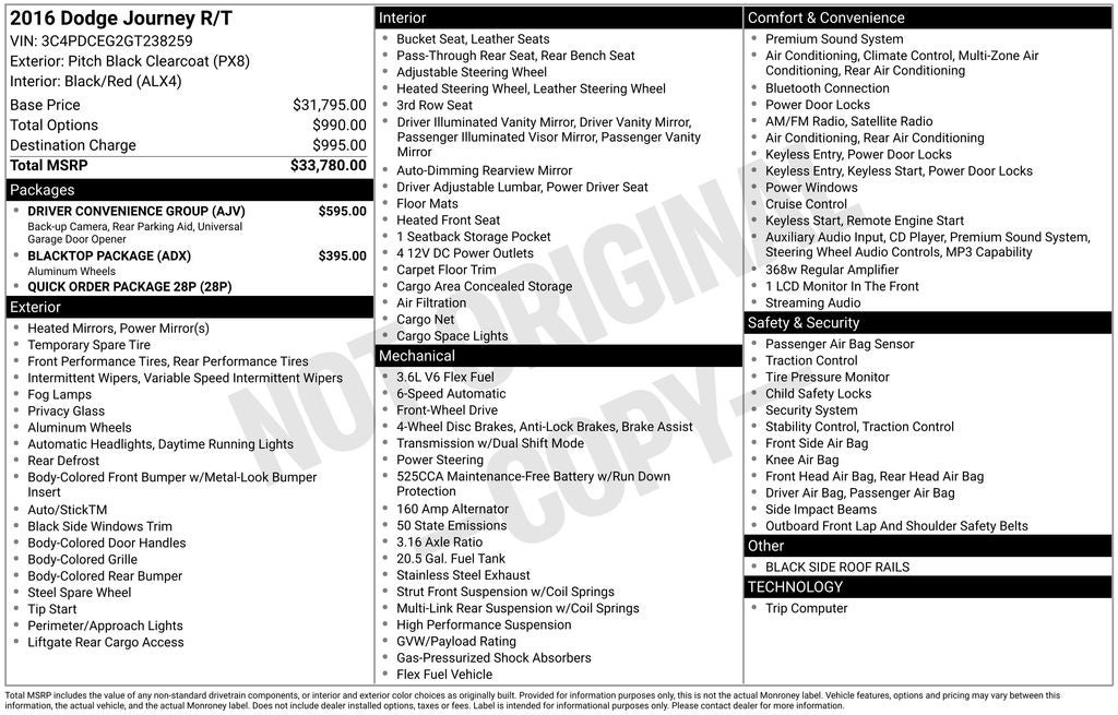 2016 Dodge Journey R/T