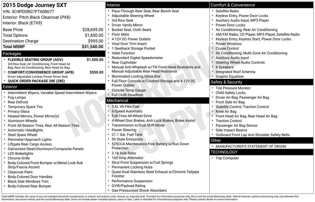 2015 Dodge Journey SXT