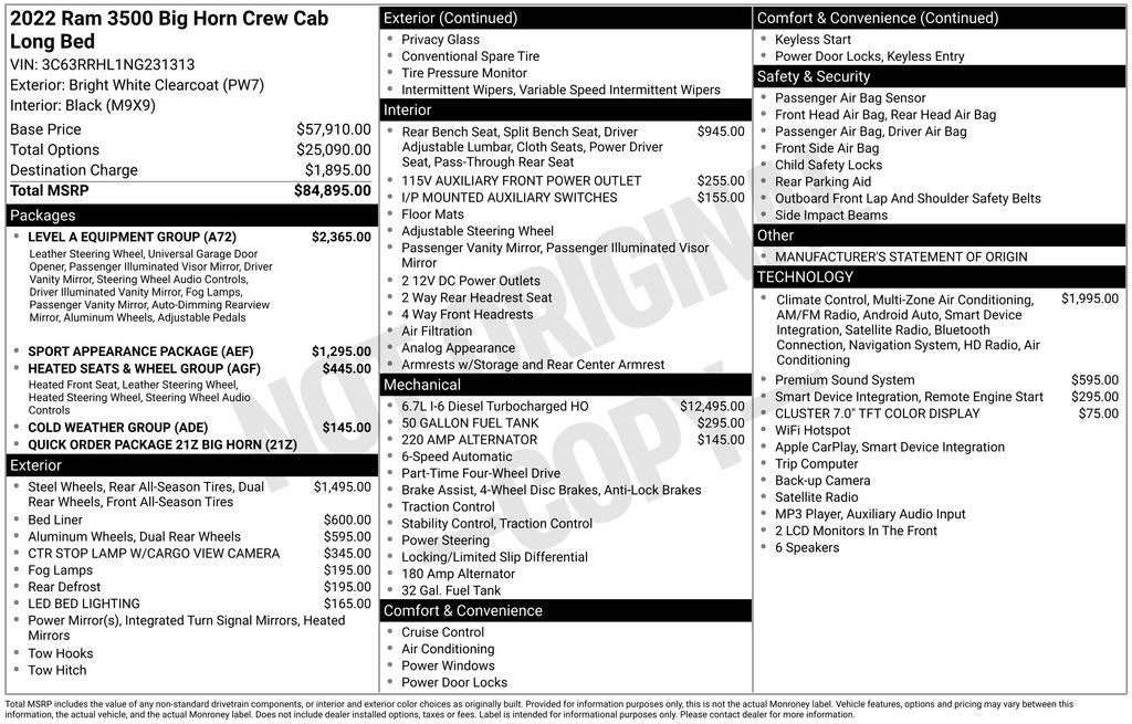 2022 RAM 3500 Big Horn