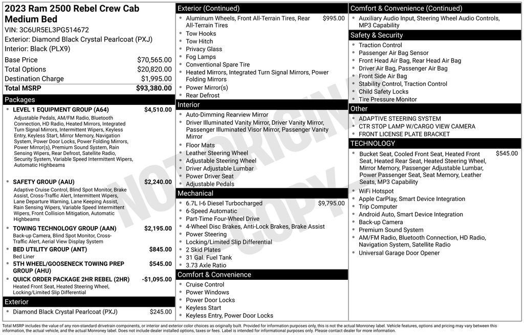 2023 RAM 2500 Rebel