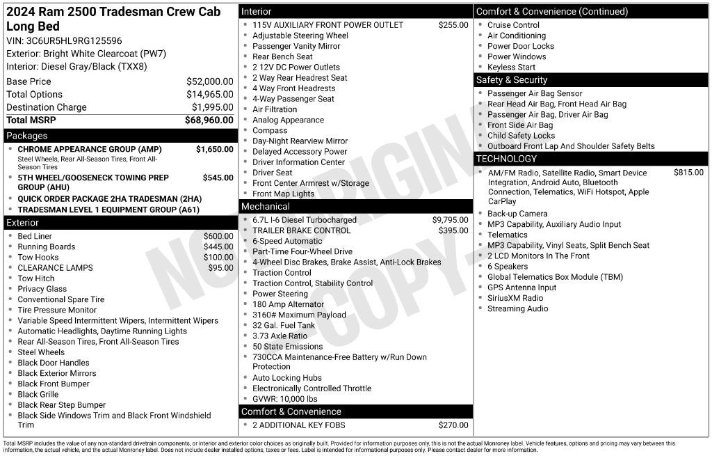 2024 RAM 2500 Tradesman