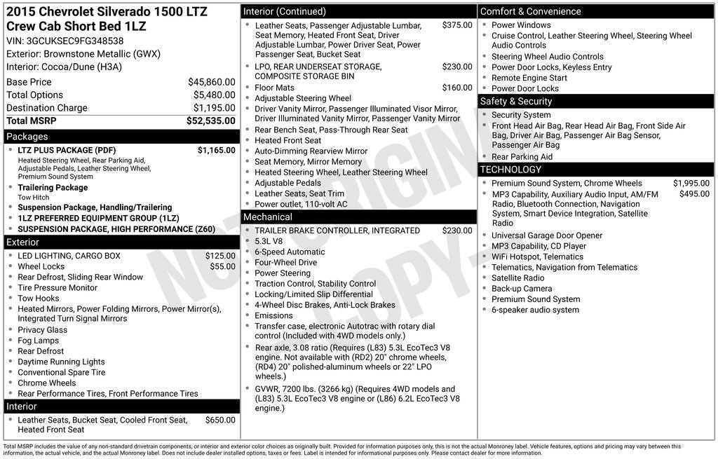 2015 Chevrolet Silverado 1500 LTZ 1LZ