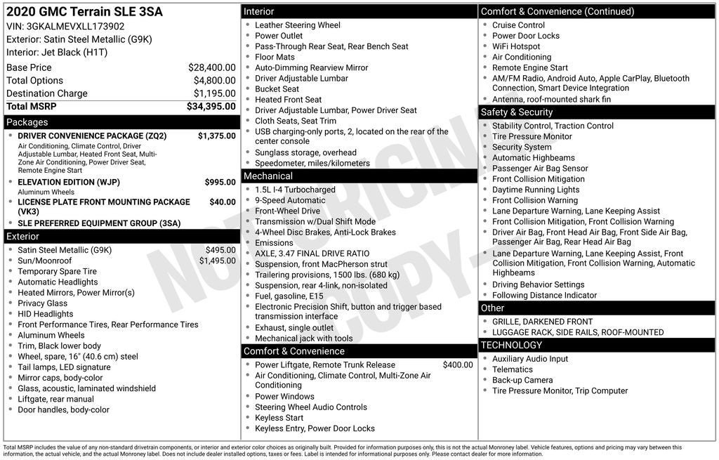 2020 GMC Terrain SLE