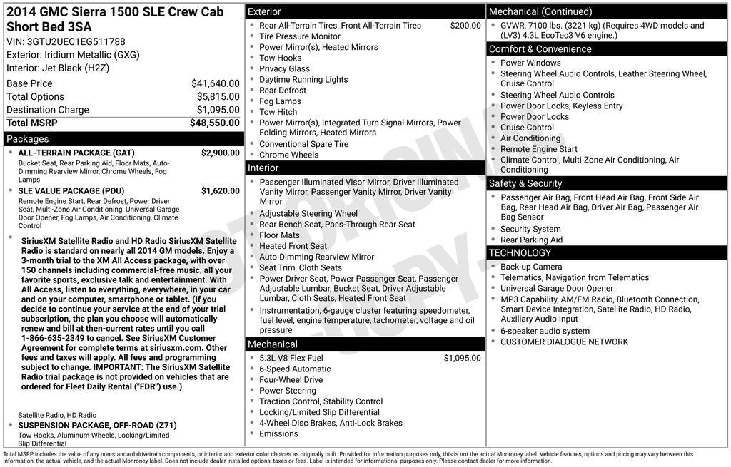 2014 GMC Sierra 1500 SLE