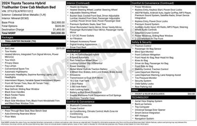 2024 Toyota Tacoma Hybrid Trailhunter