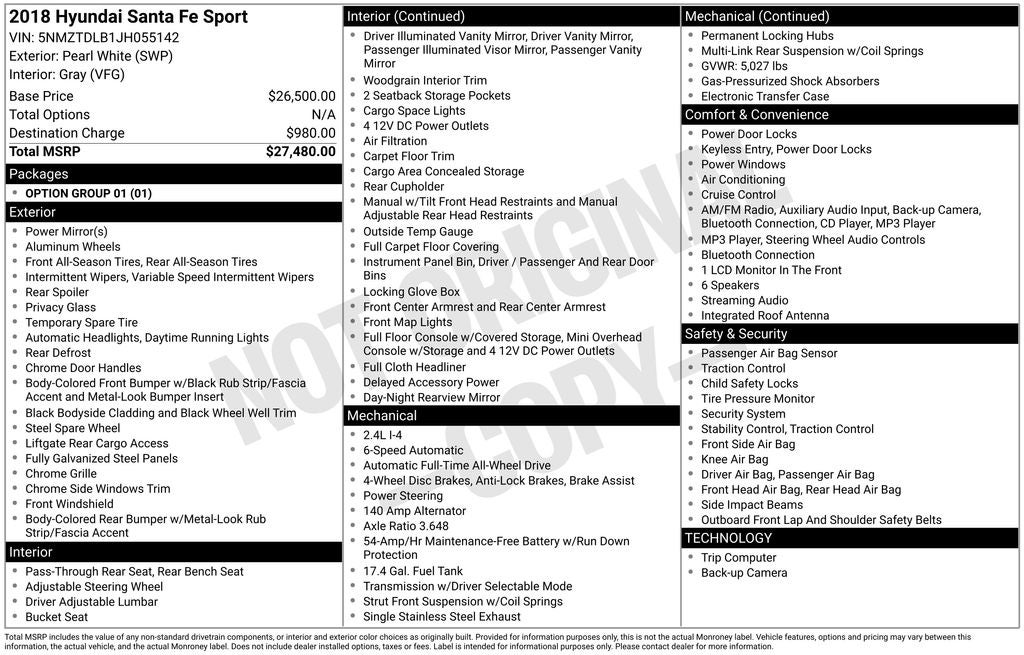 2018 Hyundai Santa Fe Sport 2.4 Base