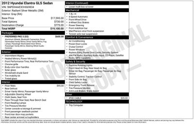 2012 Hyundai Elantra GLS