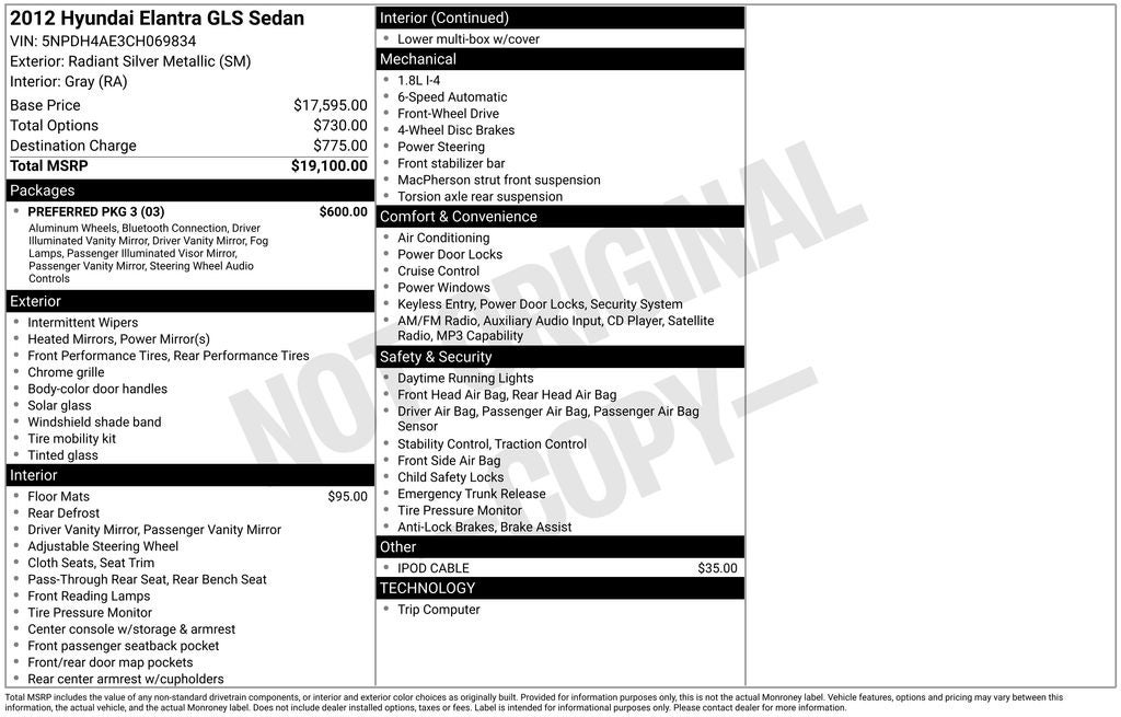 2012 Hyundai Elantra GLS