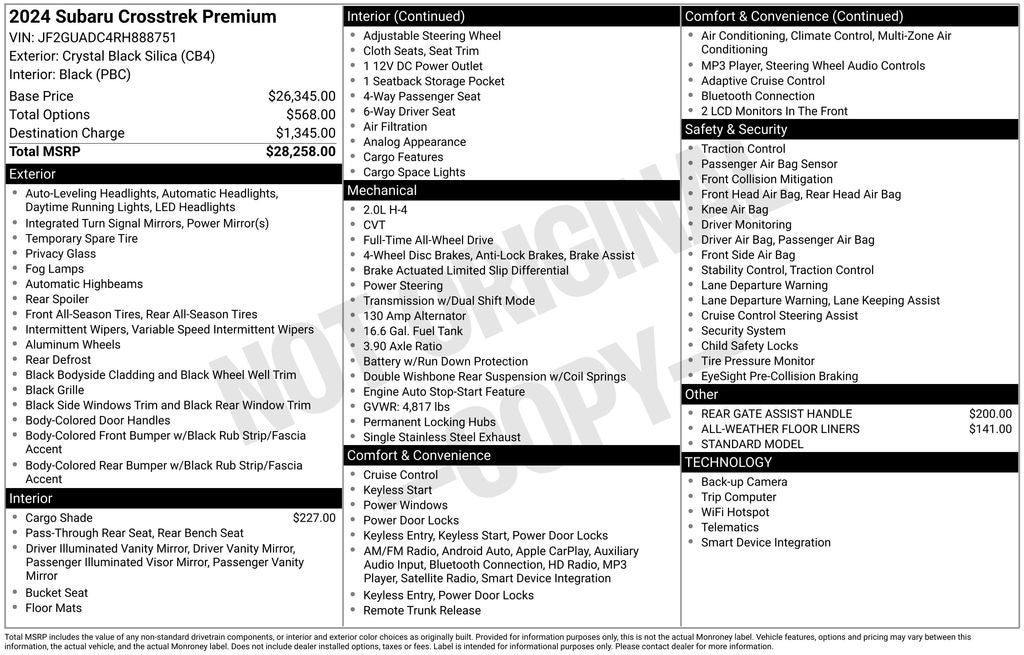 2024 Subaru Crosstrek Premium