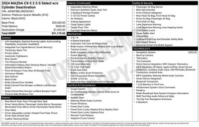 2024 Mazda Mazda CX-5 2.5 S Select Package