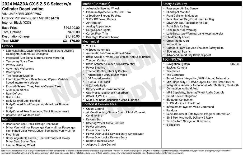 2024 Mazda Mazda CX-5 2.5 S Select Package