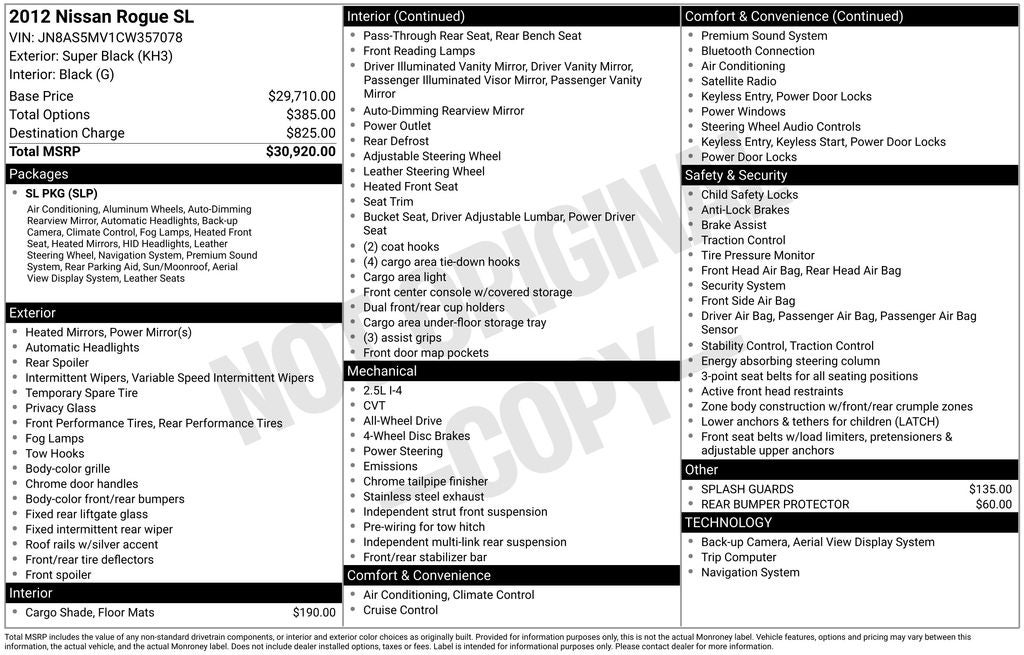 2012 Nissan Rogue SL