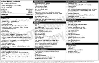 2015 Kia K900 Premium