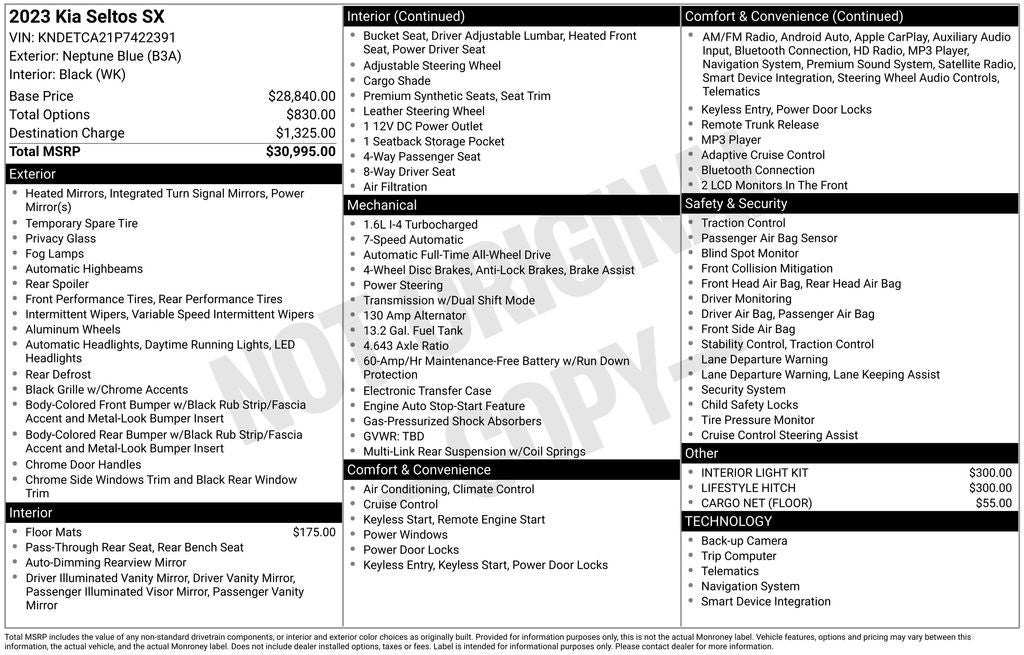 2023 Kia Seltos SX