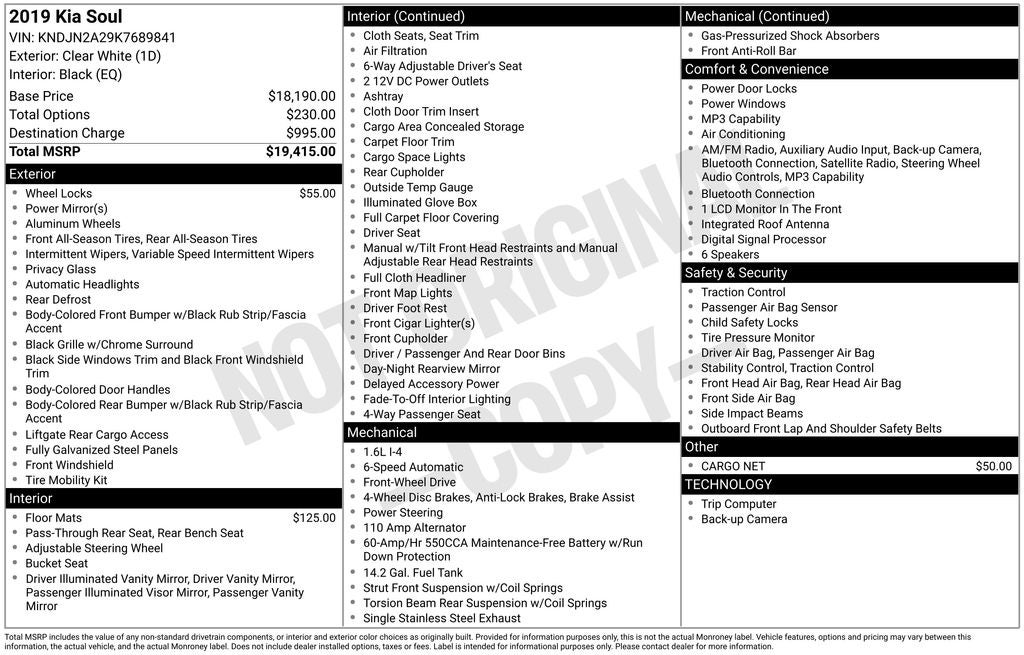 2019 Kia Soul Base