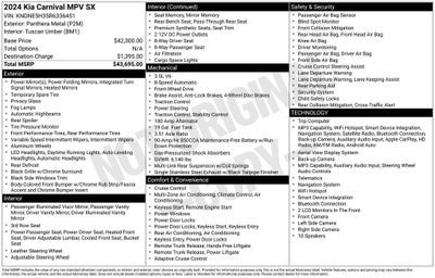 2024 Kia Carnival SX