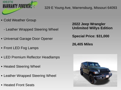 2022 Jeep Wrangler Unlimited Willys