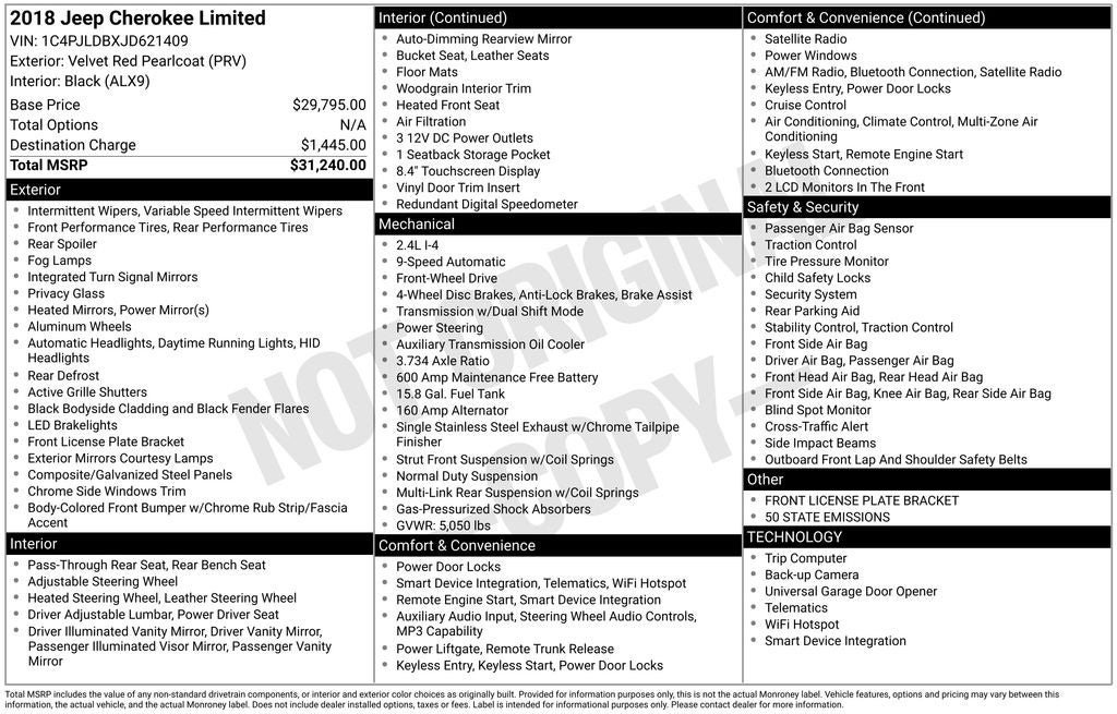 2018 Jeep Cherokee Limited