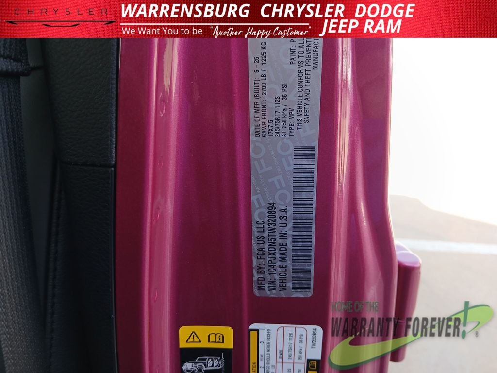 2026 Jeep Wrangler WRANGLER 4-DOOR SPORT S