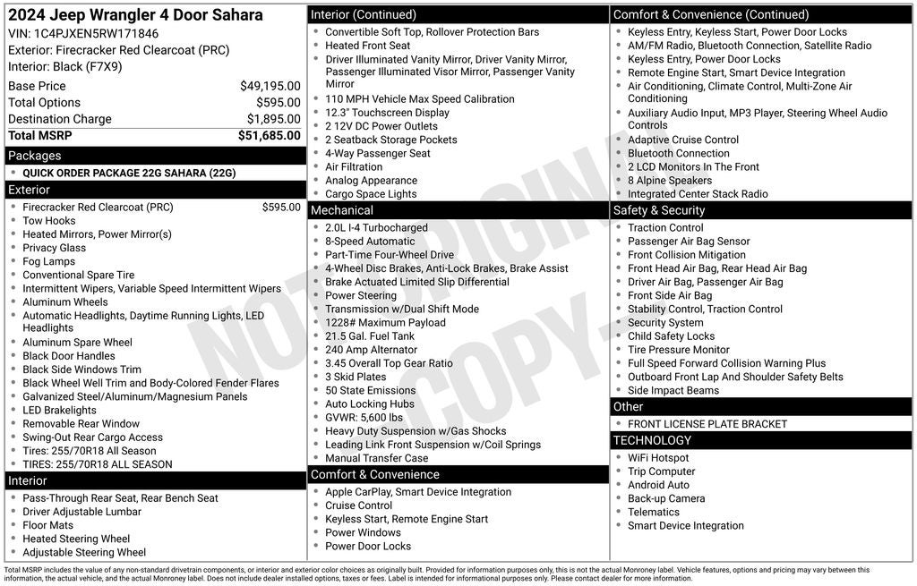 2024 Jeep Wrangler 4-Door Sahara 4x4