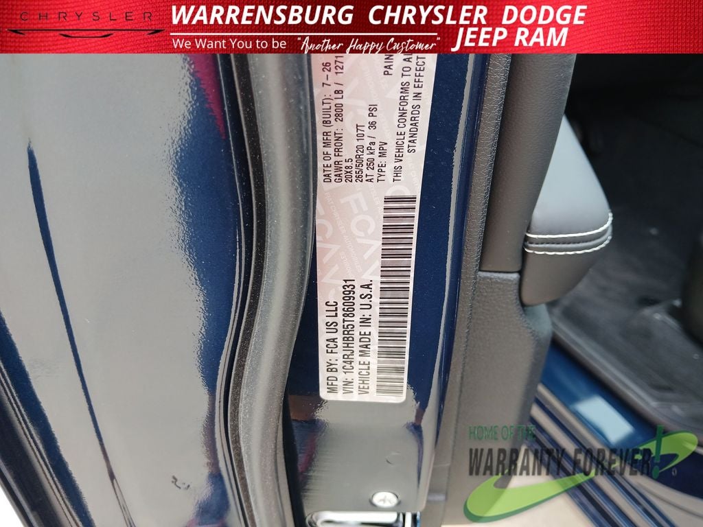 2026 Jeep Grand Cherokee GRAND CHEROKEE LIMITED RESERVE 4X4